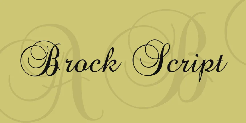 Brock Script font