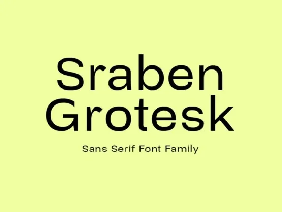 Sraben Grotesk Family font