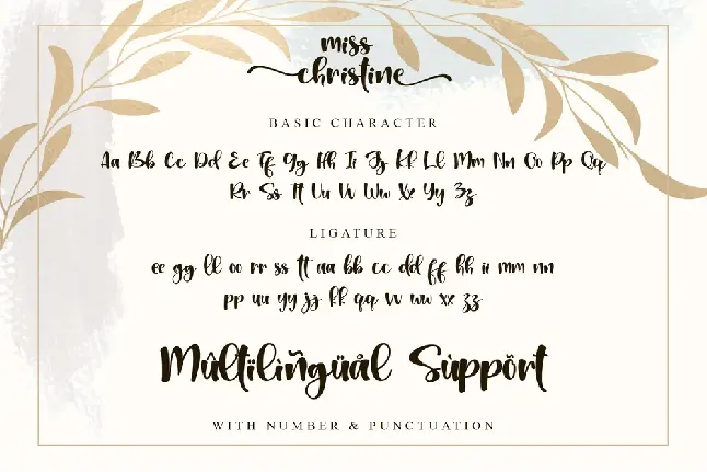 Miss Christine - personal use font