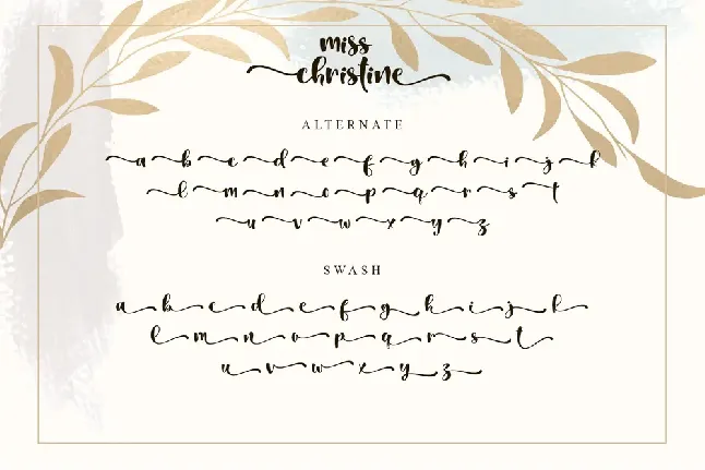 Miss Christine - personal use font