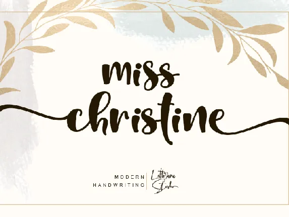 Miss Christine - personal use font