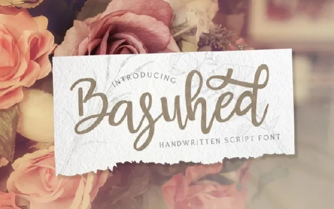 Basuhed Calligraphy Script font