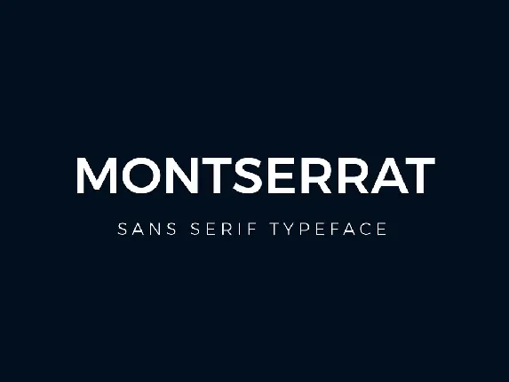 Montserrat Family font