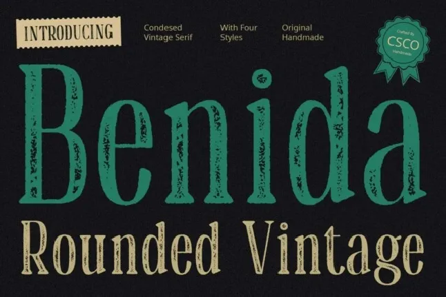 Benida Rounded Vintage font