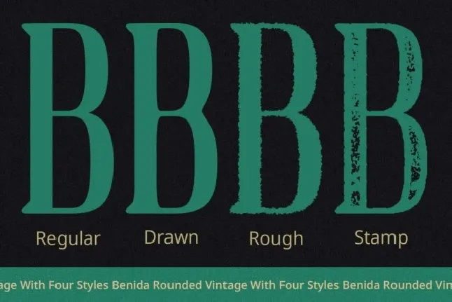 Benida Rounded Vintage font