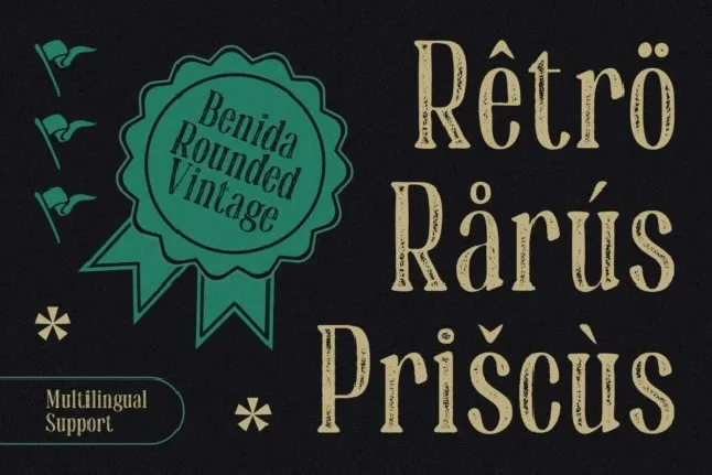 Benida Rounded Vintage font