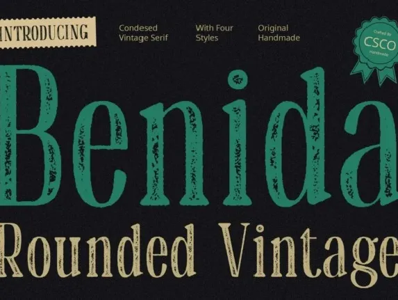 Benida Rounded Vintage font