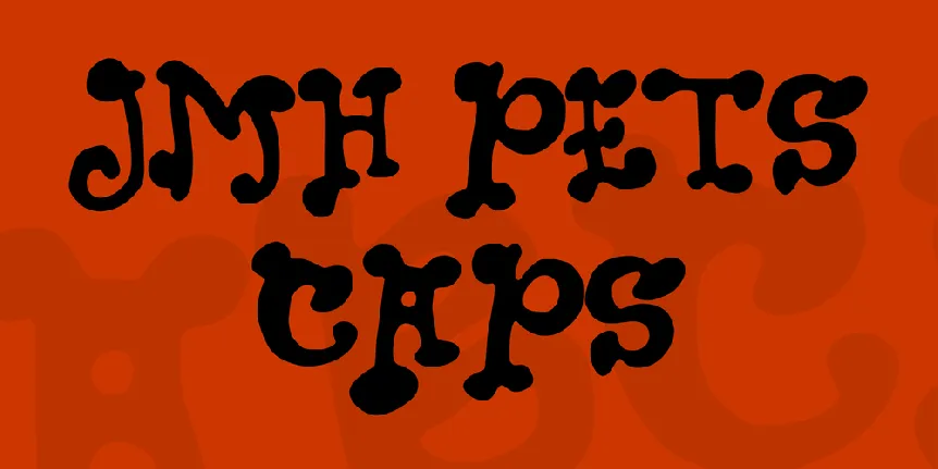 JMH PETS CAPS font