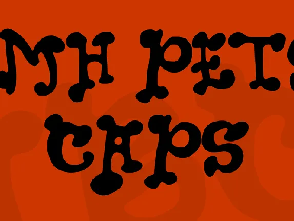 JMH PETS CAPS font