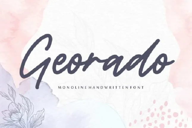 Georado Monoline Handwritten font