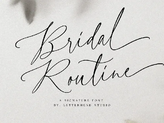 Bridal Routine font