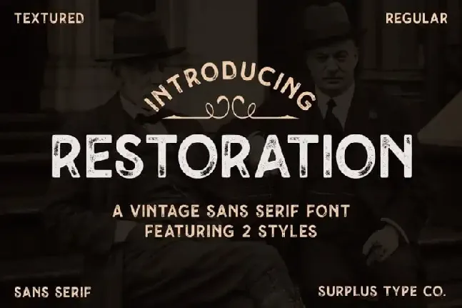 Restoration Display font