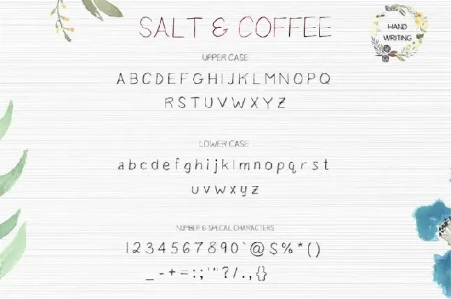 Salt Coffee font