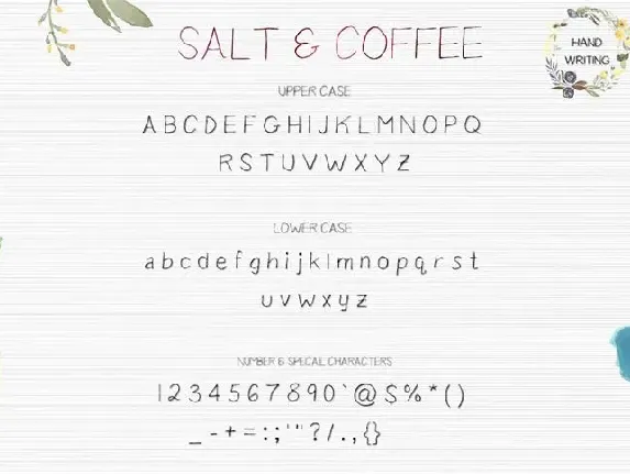 Salt Coffee font