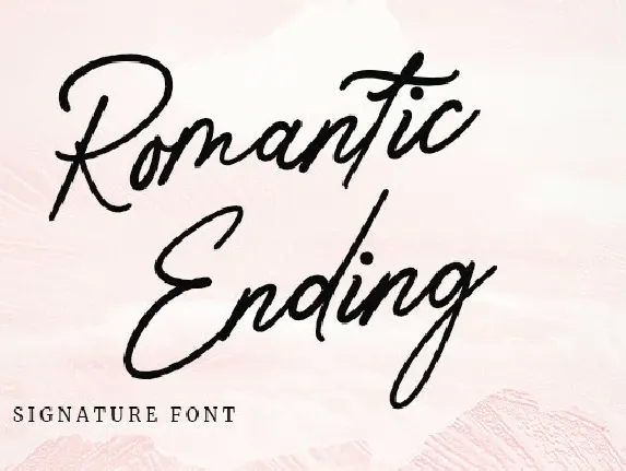 Romantic Ending Script font