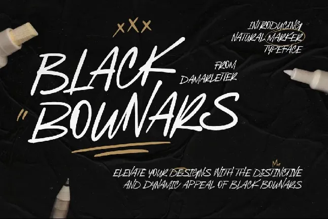 Black Bounars font