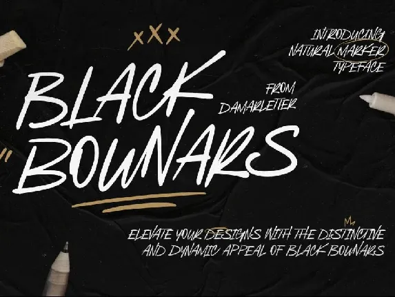 Black Bounars font