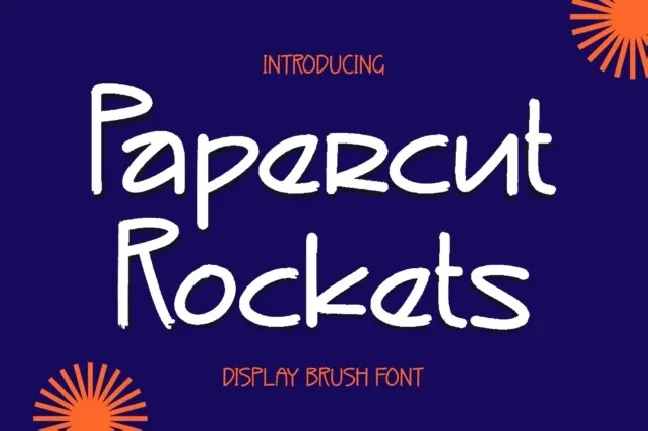 Papercut Rockets font