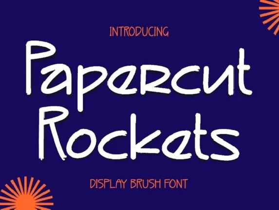 Papercut Rockets font