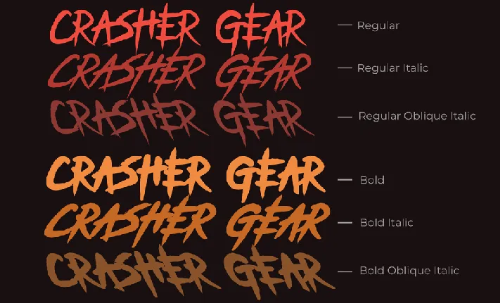 Crasher Gear font