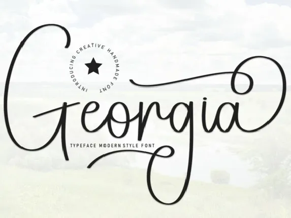 Georgia Script Typeface font