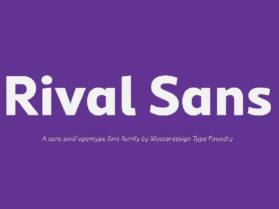 Rival Sans Family font