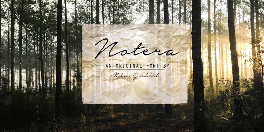 Notera Personal Use Only font