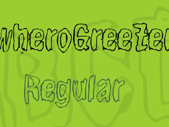 BwheroGreeZero font