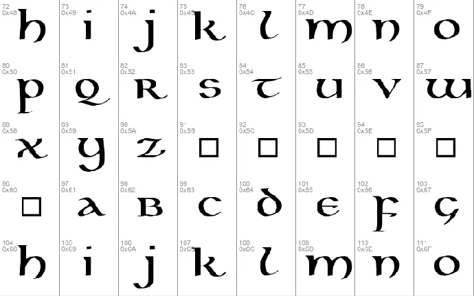 Kells Uncial font