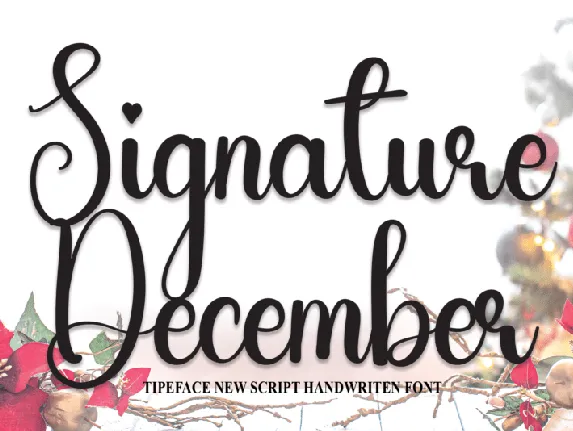 Signature December font