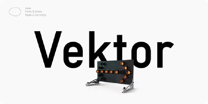 Neue Vektor font