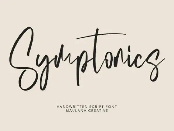 Symptonics Script font