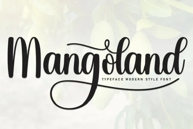 Mangoland Script font