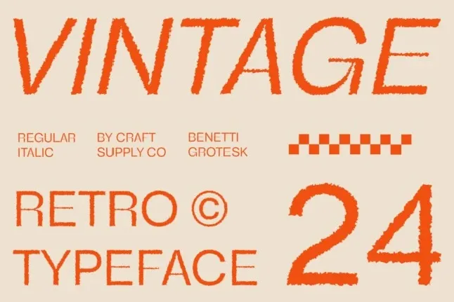 Benetti Grotesk Rough font