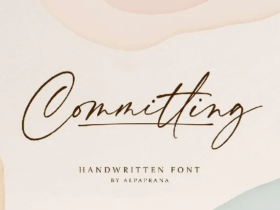 Committing font