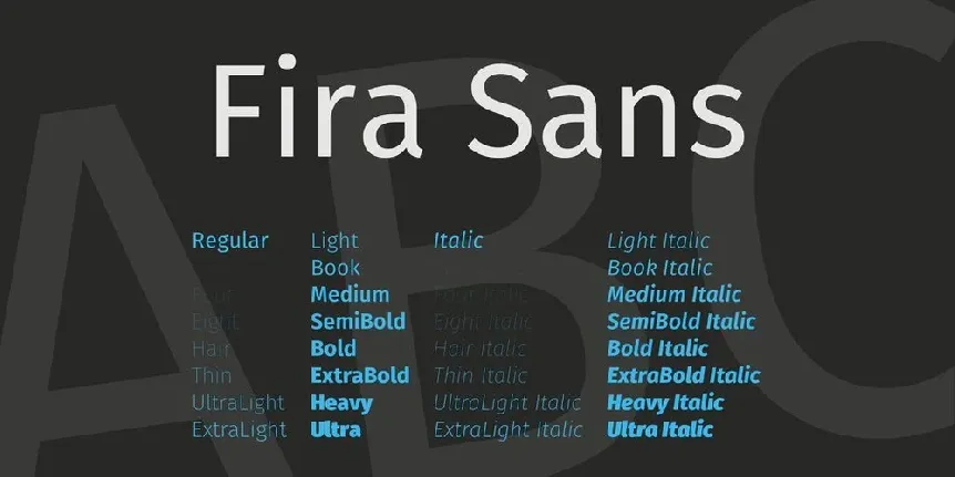 Fira Sans Family font