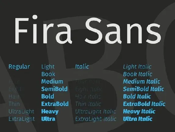 Fira Sans Family font