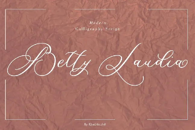 Betty Laudia Script font