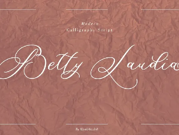 Betty Laudia Script font