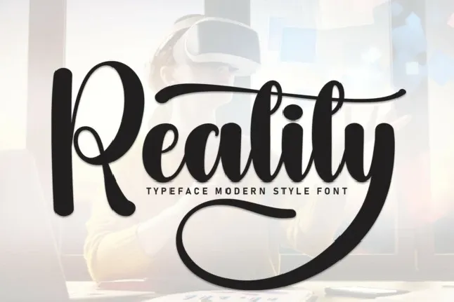 Reality Script font