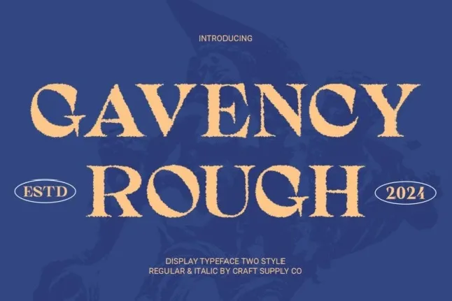 Gavency Rough font