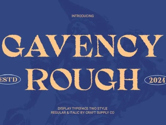 Gavency Rough font