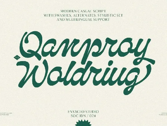 NCL Qanproy Woldriug DEMO font