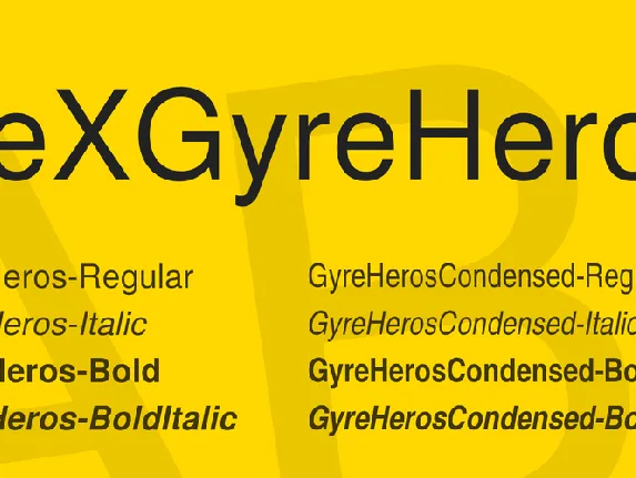 TeXGyreHeros font