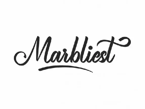 Marbliest Calligraphy font