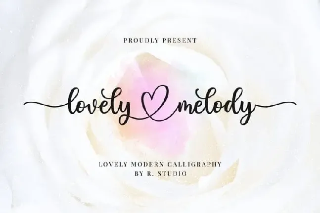 Lovely Melody Calligraphy font