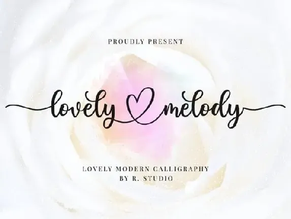 Lovely Melody Calligraphy font