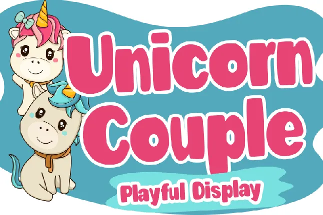 Unicorn Couple - Personal Use font