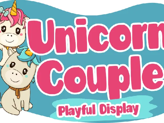 Unicorn Couple - Personal Use font