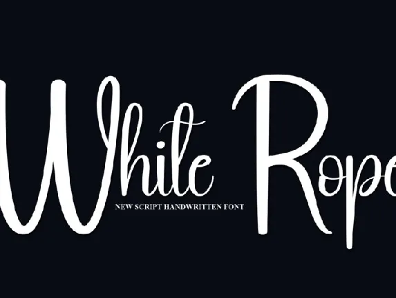 White Rope Script font